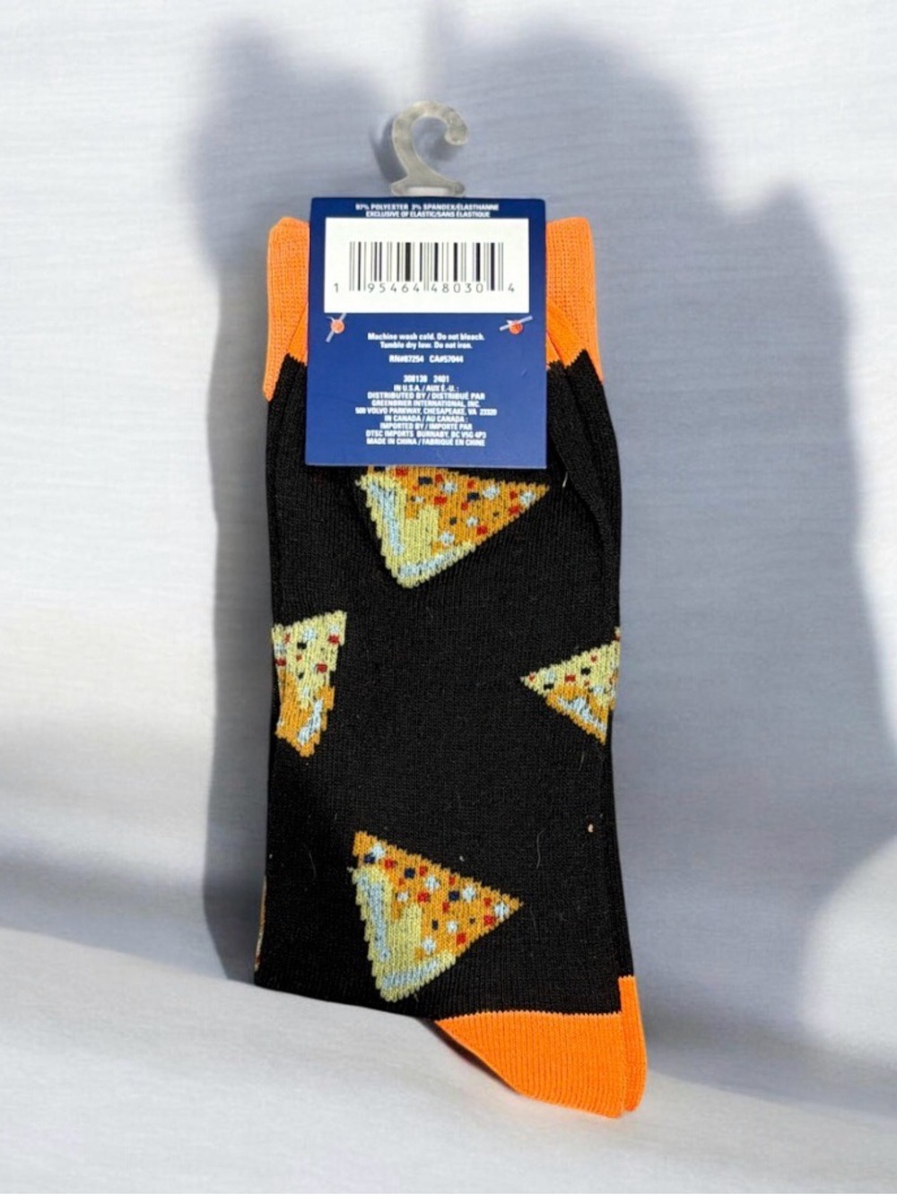 Juncture Men's Novelty Pepperoni Pizza Print Crew Socks Size 6-12 🍕 - Picture 2 of 3